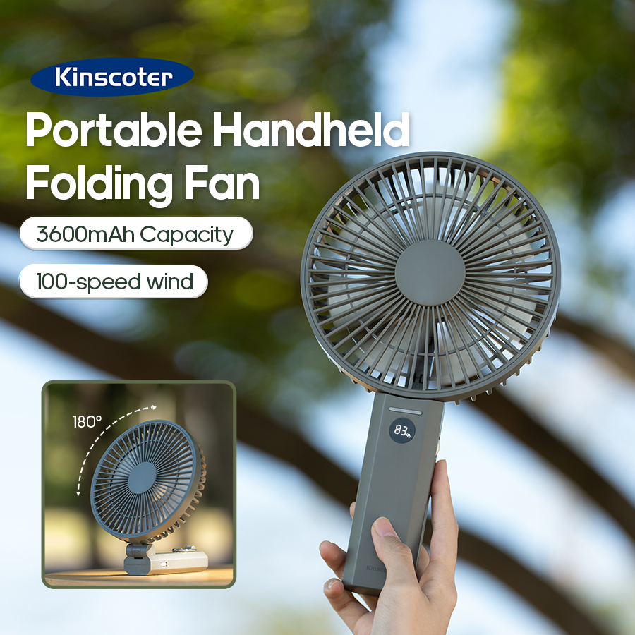 Oscillating Fan Clip - New Portable Folding Handheld Fan 3600mAh
