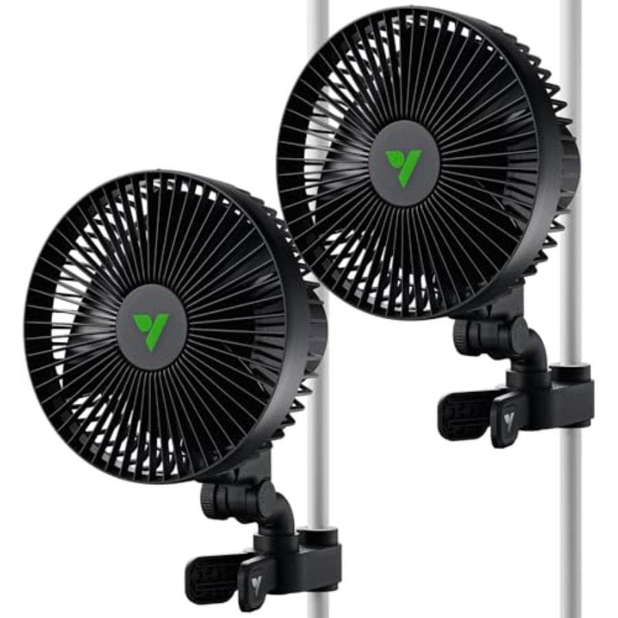 Oscillating Fan Clip - Hydroponic ventilation clip fan, aluminum alloy,