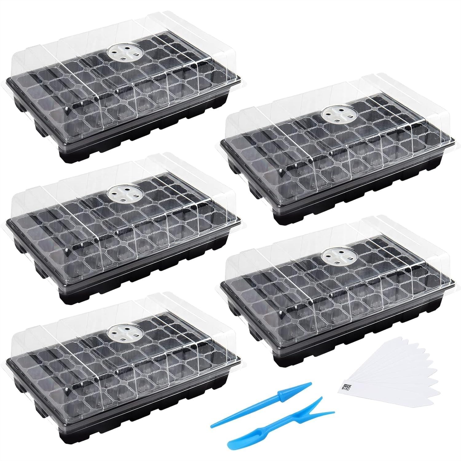 Dome Propagation Kit - Seed Starter Trays with Humidity Domes,