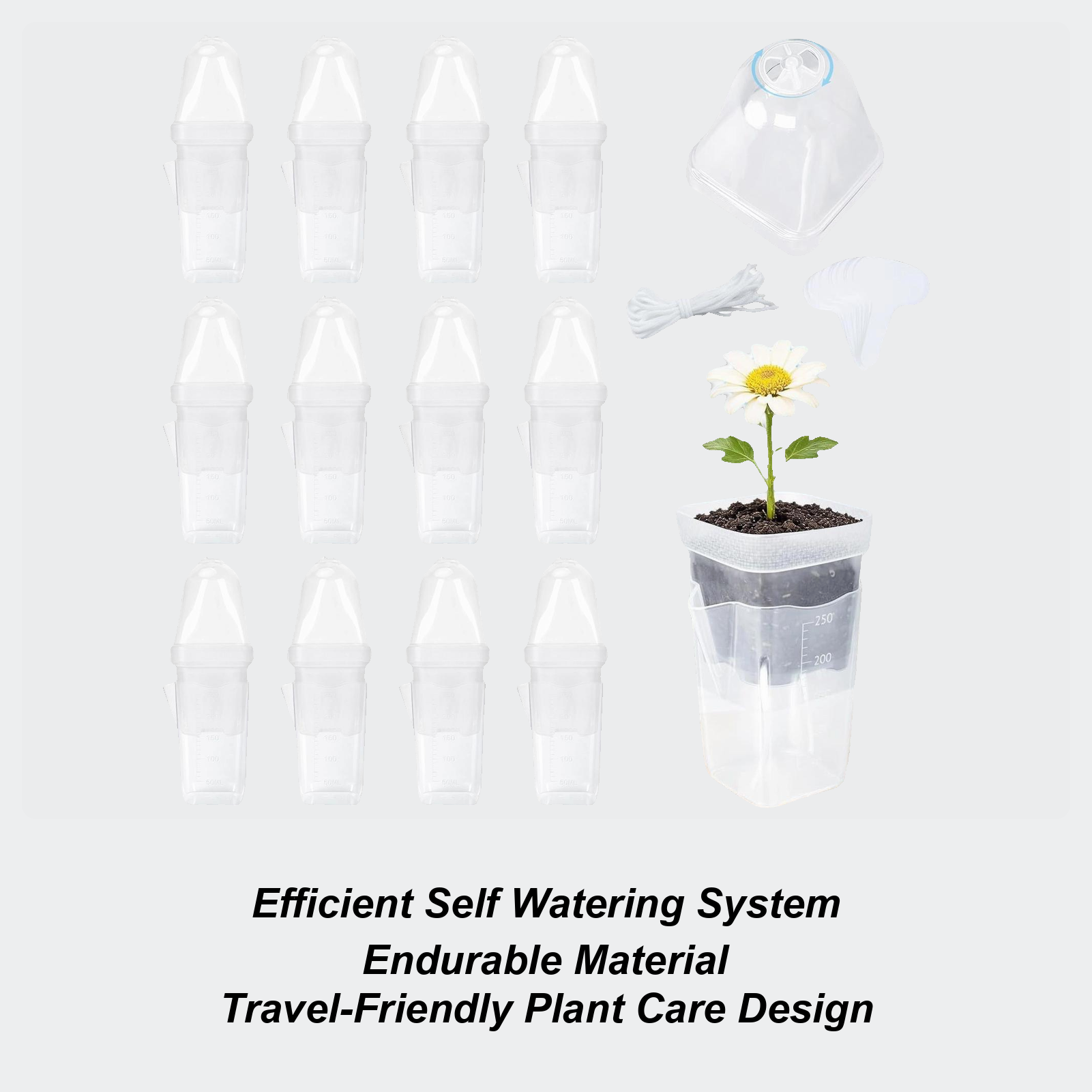 Dome Propagation Kit - Self Watering Pots 12Pcs Seed Starter