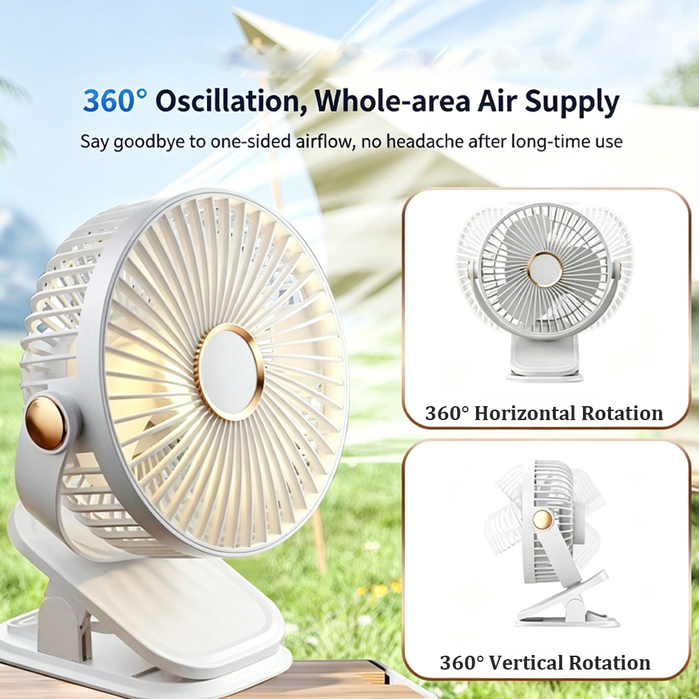 Portable Clip On Fan, 5 Speeds - Oscillating Fan Clip avis et prix
