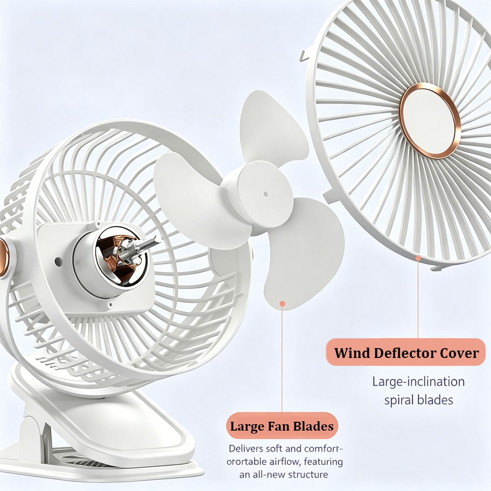 Portable Clip On Fan, 5 Speeds - Oscillating Fan Clip avis et prix