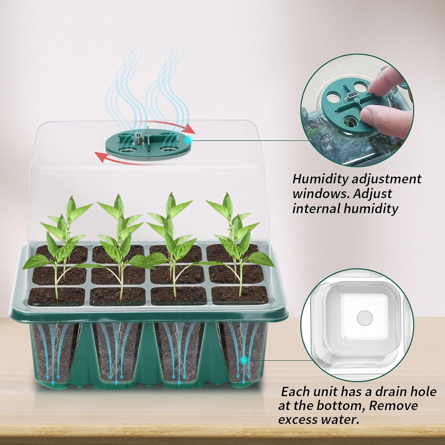 2-Pack Seed Starter Tray with  - Dome Propagation Kit avis et prix