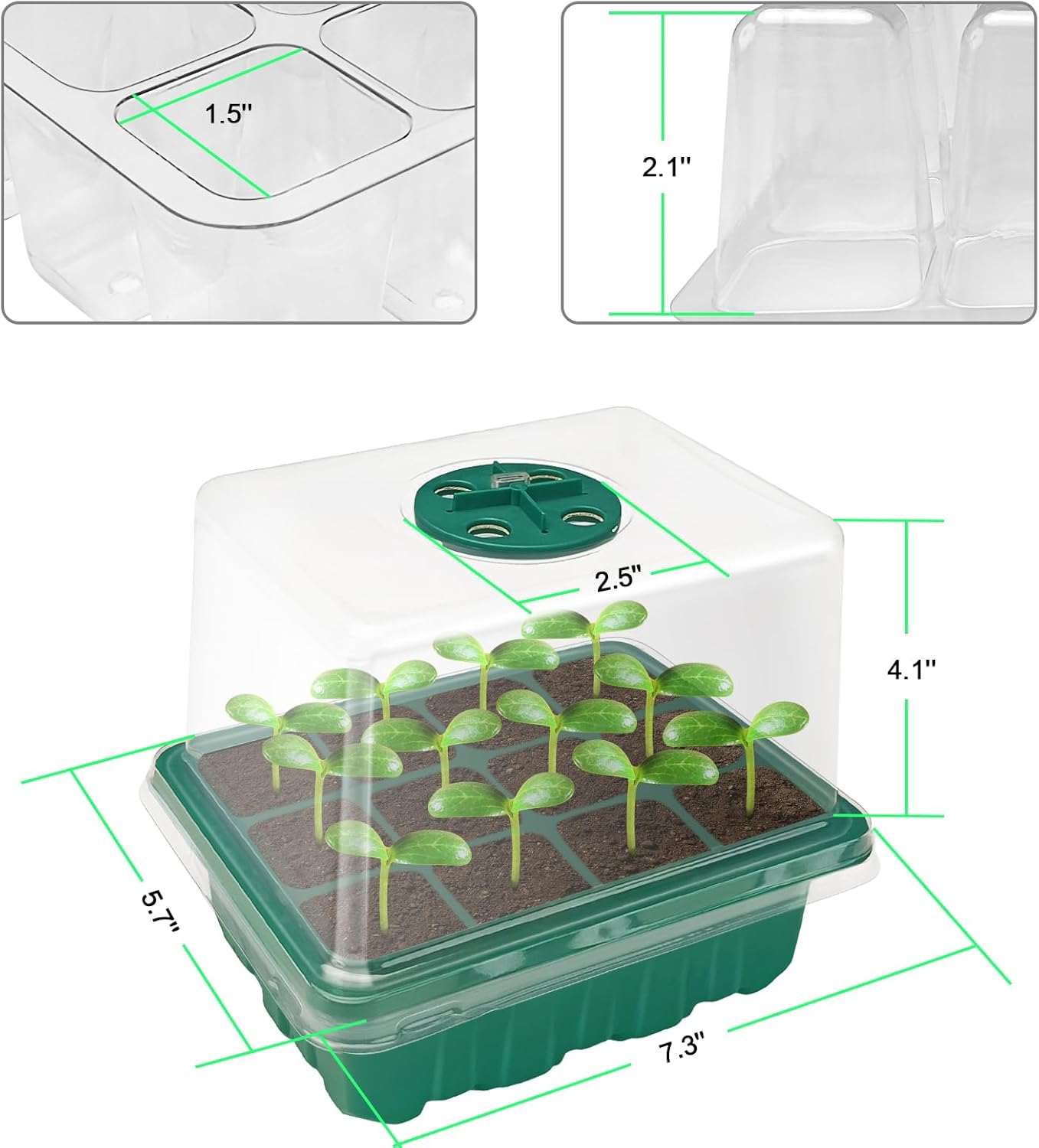 2-Pack Seed Starter Tray with  - Dome Propagation Kit avis et prix
