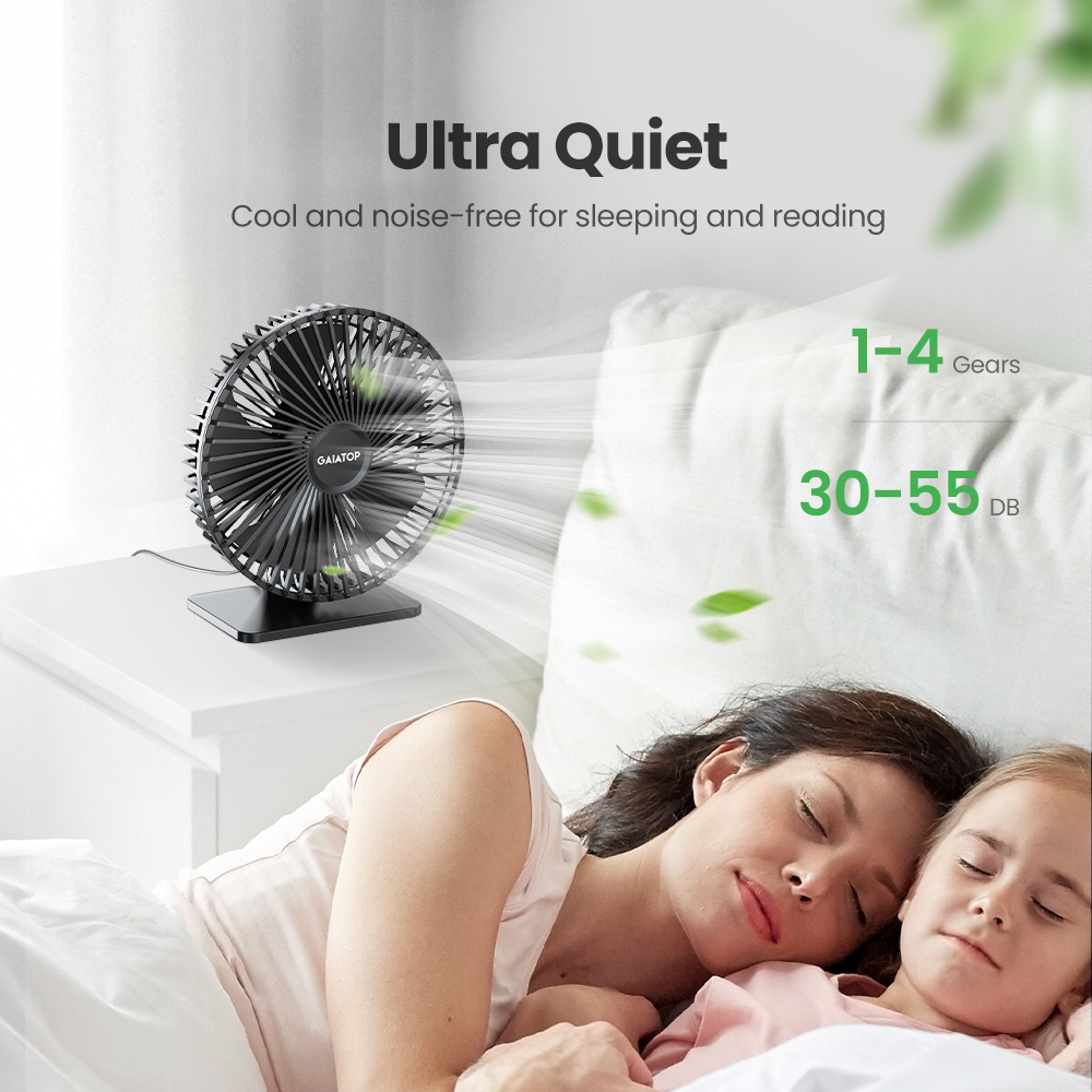 GAIATOP Desk Fan Portable USB  - Oscillating Fan Clip avis et prix