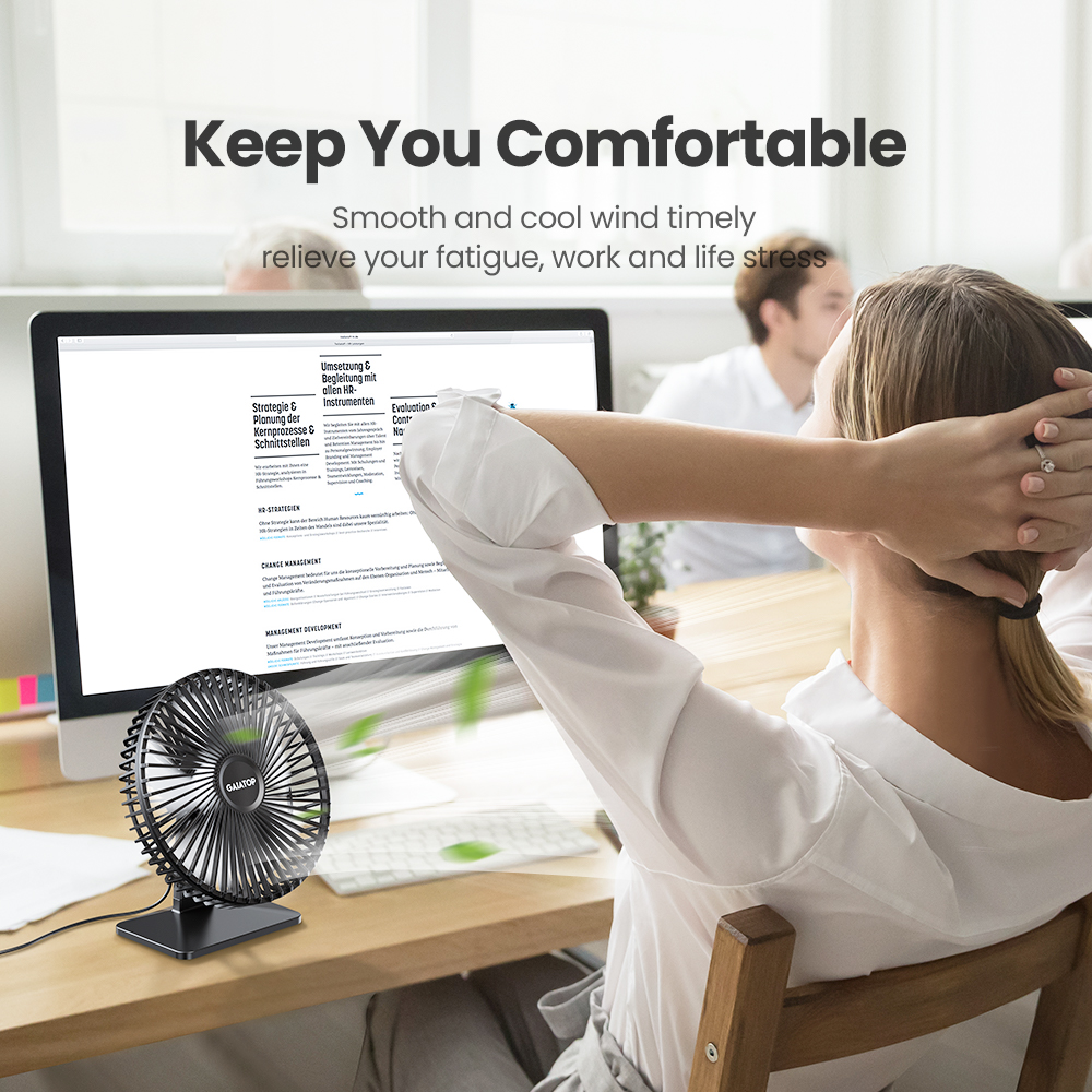 GAIATOP Desk Fan Portable USB  - Oscillating Fan Clip avis et prix