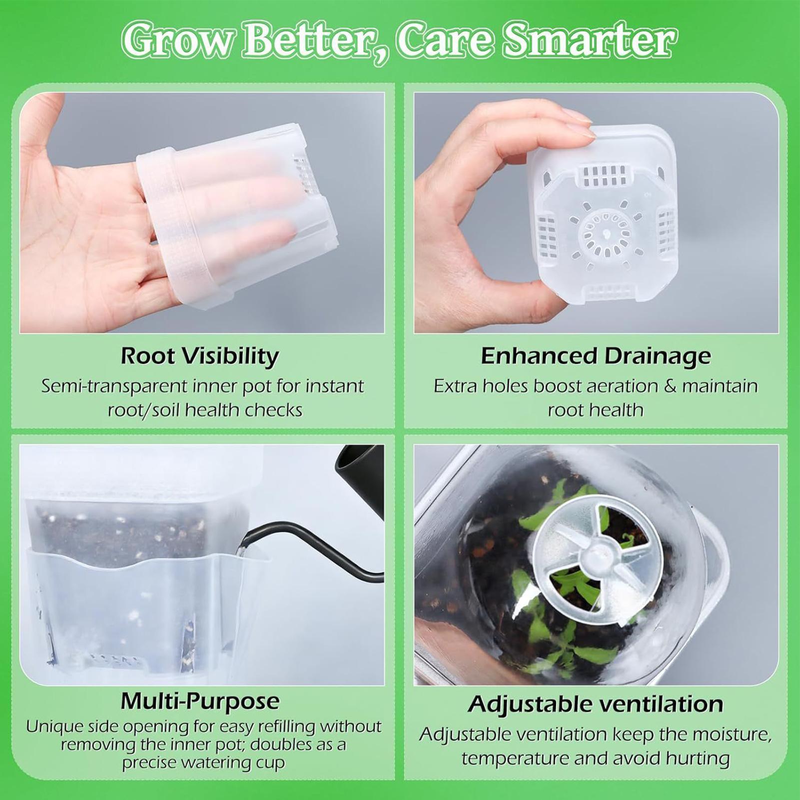 Self Watering Pots 12Pcs Seed  - Dome Propagation Kit avis et prix