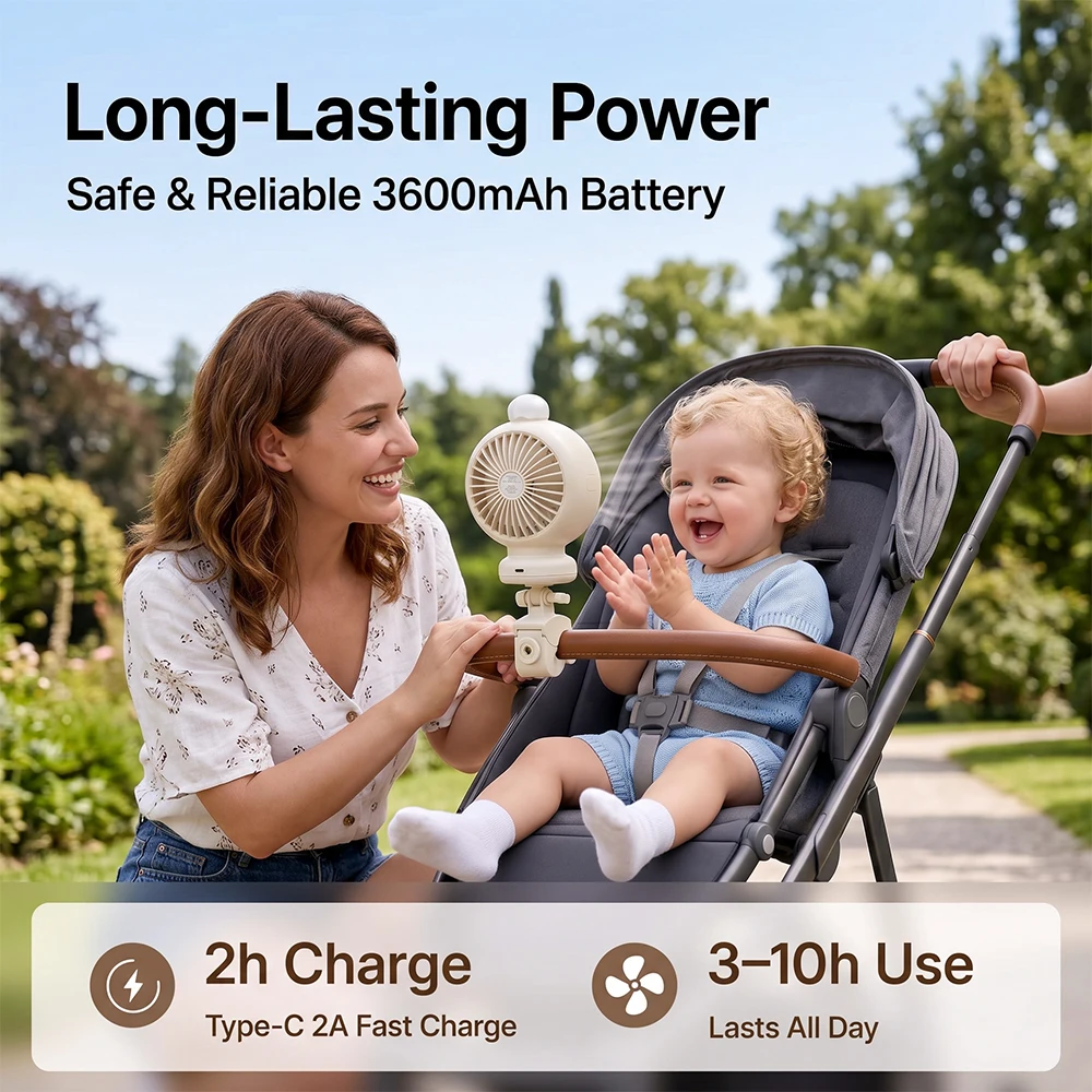 2026 New Portable Stroller Fan - Oscillating Fan Clip avis et prix