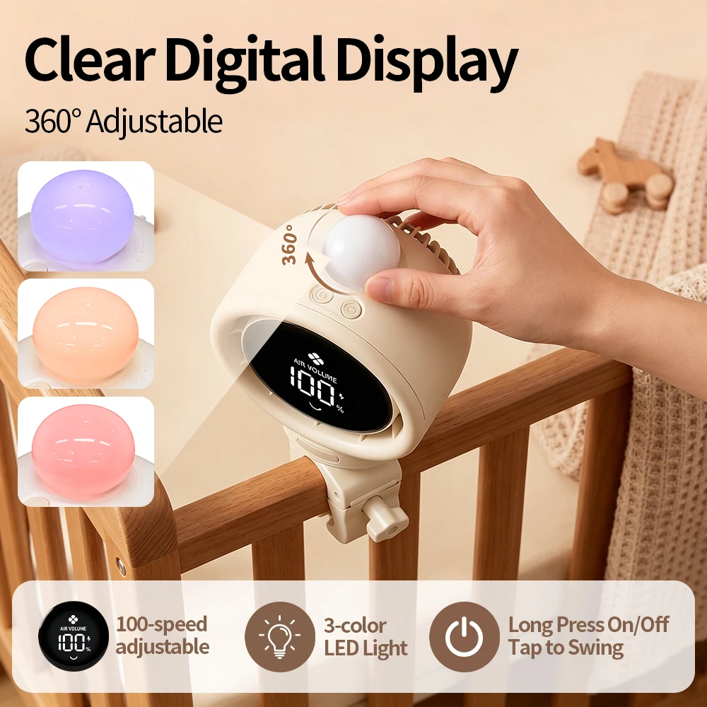 2026 New Portable Stroller Fan - Oscillating Fan Clip avis et prix