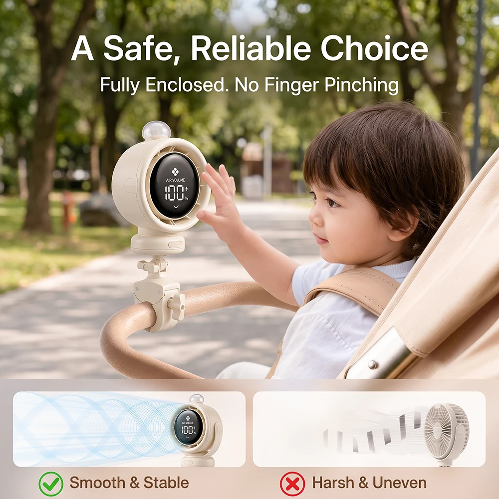 2026 New Portable Stroller Fan - Oscillating Fan Clip avis et prix